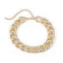 Punk Choker Necklace Rhinestone Hip Hop Thick Chunky Collar Women Jewelry