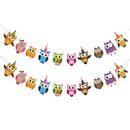 cartoon owl paper flag birthday party decoration banner bunting for children  Cy