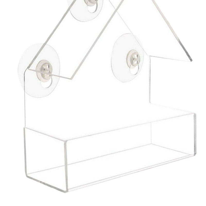 Pet Bird Pigeons Water Food Feeder Bird Cage  Feeding Box W/Suction Cups