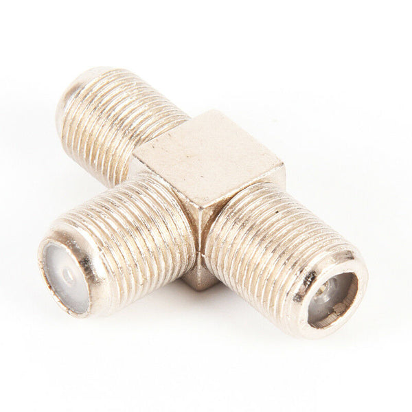 2 Way Satellite F Type T Junction Screw Connector Y Splitter TV Virgin Cable  Z