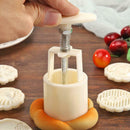 Ice Mooncake Mold Flowers Print Hand Press Cake Decor Festival Baking Tool