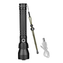 Metal Telescopic LED Flashlight Zoom Torch Light For Camping USB Power Display