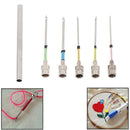 5 Sizes Metal Embroidery Stitching Punch Needle Handmade Sewing Tool Set W/T Ew