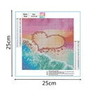 5D DIY Full Drill Square Diamond Painting Love Beach Cross Stitch Embroider