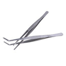 Stainless Steel Straight and Curved Nippers Tweezers Feeding Tongs for Rept