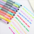 10Pcs Double-end Erasable Highlighter Pen Markers Pastel Liquid Chalk Marker New