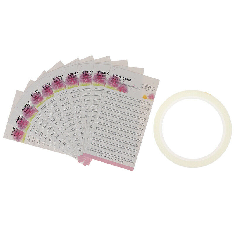 10Pcs Grafting Eyelash Blossom Stick Card With Adhesive Tape Lash Extension S FT