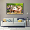 5D DIY Full Drill Diamond Painting Lovely Cats Cross Stitch Embroidery Kits