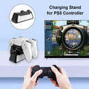 LED Controller Dual Charger Station for Sony PS5 Fast Power Cradle (Black) A