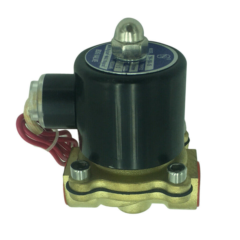 DC24V/AC220V 1/2'' Brass Electric Solenoid Valve Water Air Gas Normal Closed
