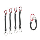 5pcs Retractable Fishing Lanyard Coiled Tether Secure Tackle Tools Red