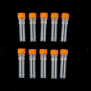 6x 10pcs 1.5ml Plastic Lab Cryovial Cryogenic Test Tube Sample with Screw Cap