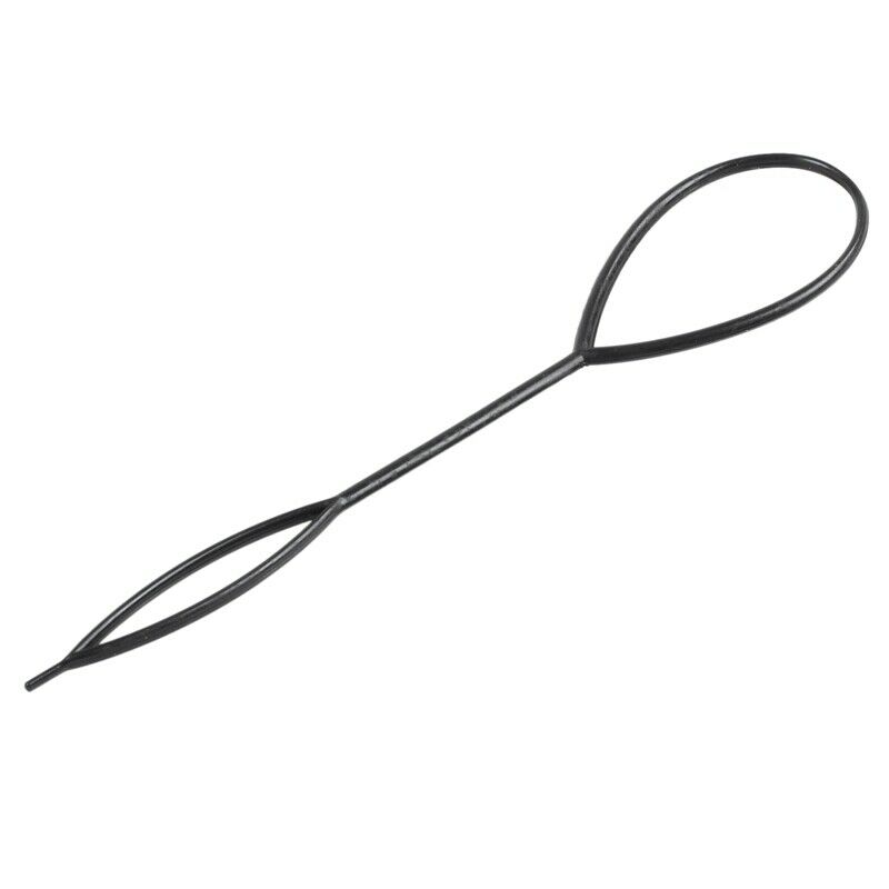 5X(2 pcs Topsy Tail Hair Styler Hair Style Hair Twister Snare Loop Black T9I8)
