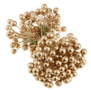 40-head Artificial Holly Berries Blueberry Wedding Xmas Flower Wreath Golden