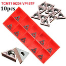 10Pcs CNC Carbide Tips Inserts Blade Cutter Lathe Turning Tool TCMT110204 VP15TF