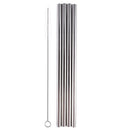 5IN1 Stainless Steel Drinking Straws Cocktail Straight with Brush Set