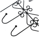5 Hanger Black Towel Hat Coat Clothes Wall Hook Over Door Bathroom