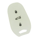 Car Key Protive Cover Holder for BUICK Flip Smart 3 Buttons Remote Key Fob White