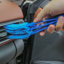 Microfiber Car A/C Air Vent Cleaning Brush Home Window Blind Cleaner (Blue)