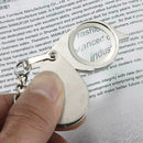 Outdoor Portable Metal Keychain Reading Newspaper Camping New Magnifier Map B2M6