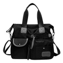 Women Travel Waterproof Nylon Shoulder Mummy Messenger Handbags (Black)