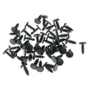 50Pcs 20413107 Plastic Rivets Fastener Push Clips Black For Car Auto  BLK