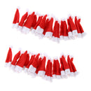 40 Pieces Mini Red Santa Claus Hats Christmas Hat for Lollipop Candy Cover,