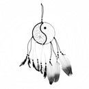 Taiji Dream Catcher with feather wall or car hanging #A decoration ornament #gib