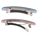 2xElegant Ladies Acrylic Spring Large Hair Clip Barrette Accessory Pink+Blue