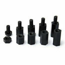 180pcs Black M3 Male Female Spacer Nylon Hex Screw Standoffs Nut Kit with Box