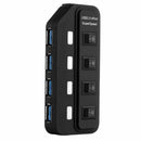 USB 3.0 Hub, 4-Port Super Speed Powered USB Hub Splitter with independent S