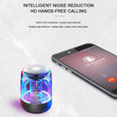 Colorful Light Wireless Speakers Waterproof with Mic Handsfree Bass Black