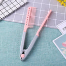 Portable V Type Hair Straightener Comb Folding DIY Hair Styling Clip Tool A