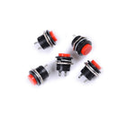 Mini Round Red 5 pcs Momentary On/Off Push Buttons Horn Switch for Car Auto WM