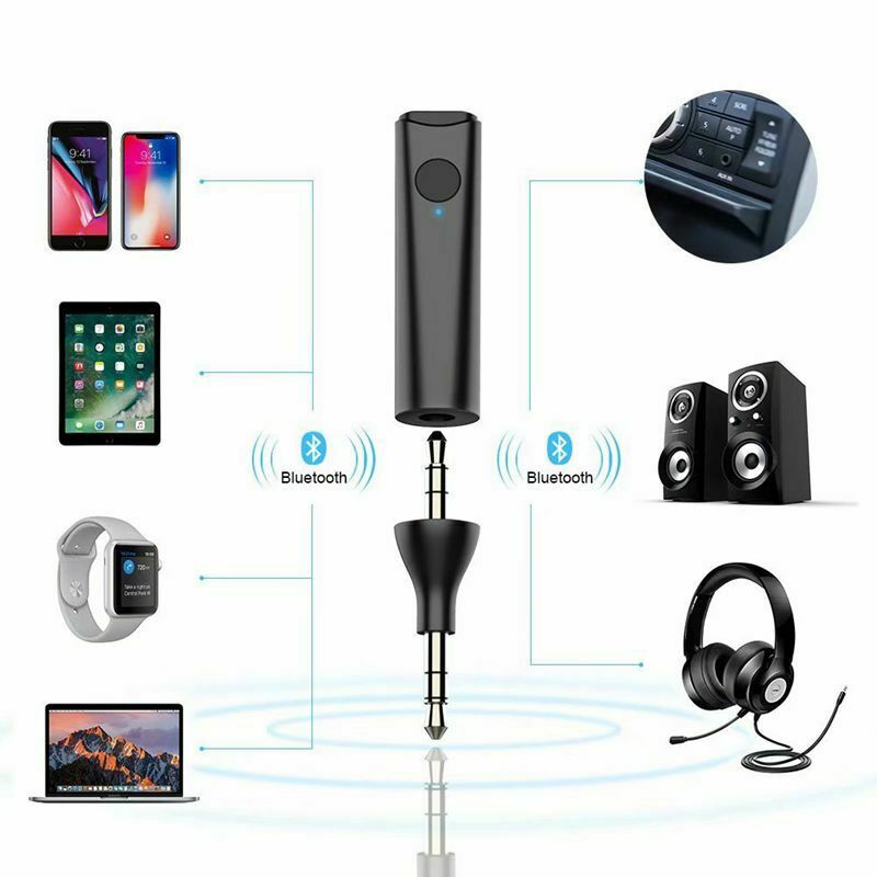 Bluetooth 5.0 Stereo Audio Adapter 3.5mm A2dp Handsfree Music Receiver For  D8O7