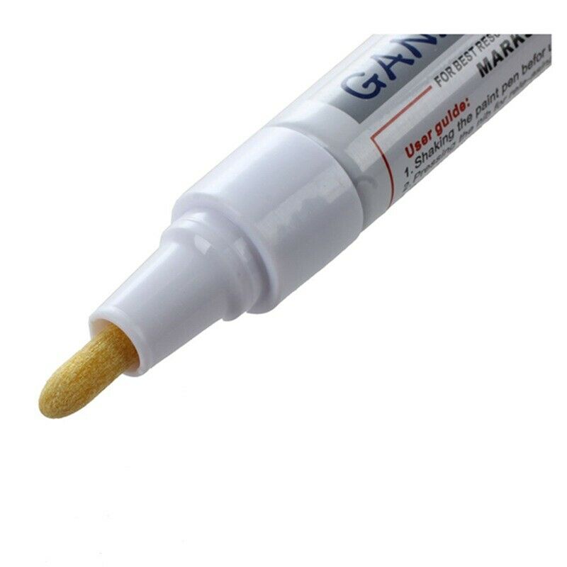 1 White Permanent Car Tyre Tire Metal Paint Pen Marker