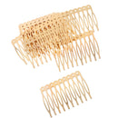 20pcs Lot Women Lady Alloy Hair Clips Side Combs 10-Teeth DIY Hair Pins 56mm