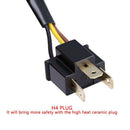 Double High and Low Beam Vehicle Relay Harness H4 9003 with Insulated Ceram