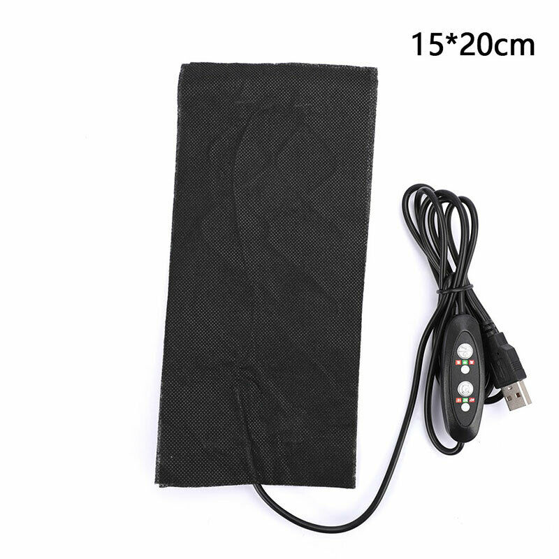 5V 15x20cm USB Heated Jacket Coat Vest Accessories Carbon Fiber Heated Pads  Nw