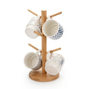 Mug Holder Tree Mug Glass Storage Rack Bamboo Cup Holder Drain Cup Holder J