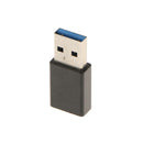 Type-C Female to Type A USB3.0 Male F/M Converter Connector Adapter Black