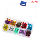 50 Pcs Medium Blade Fuse Assortment  Zinc Film Auto Car Motorcycle 2A To  IO BX