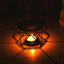 Iron Tea Light Candle Holder Wax Warmer Aromatherapy Essential Oil Burner
