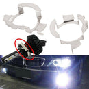 2Pcs H7 Socket LED Headlight Lamp Bulb Stainless Steel Adapter Retainer Holde Fw