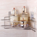 Stainless Steel Storage Caddy for Bathroom Shower Bath Basket Adhesive
