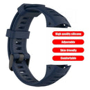 Silicone Watchband Bracelet Strap w/Buckle for Garmin Instinct (Navy Blue) A