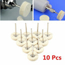 10PCS 25MM Wool Felt Polishing Buffing Drill Grinder Wheel Brushes With Handle