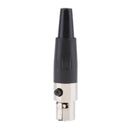 Mini 4 Pin XLR Female Cable Connector, for Pro Microphones, Black and Sliver