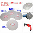 4Pcs 6 Inch 600/800/1200/3000 Grit Flat Lap Wheel Lapping Grinding Disc for