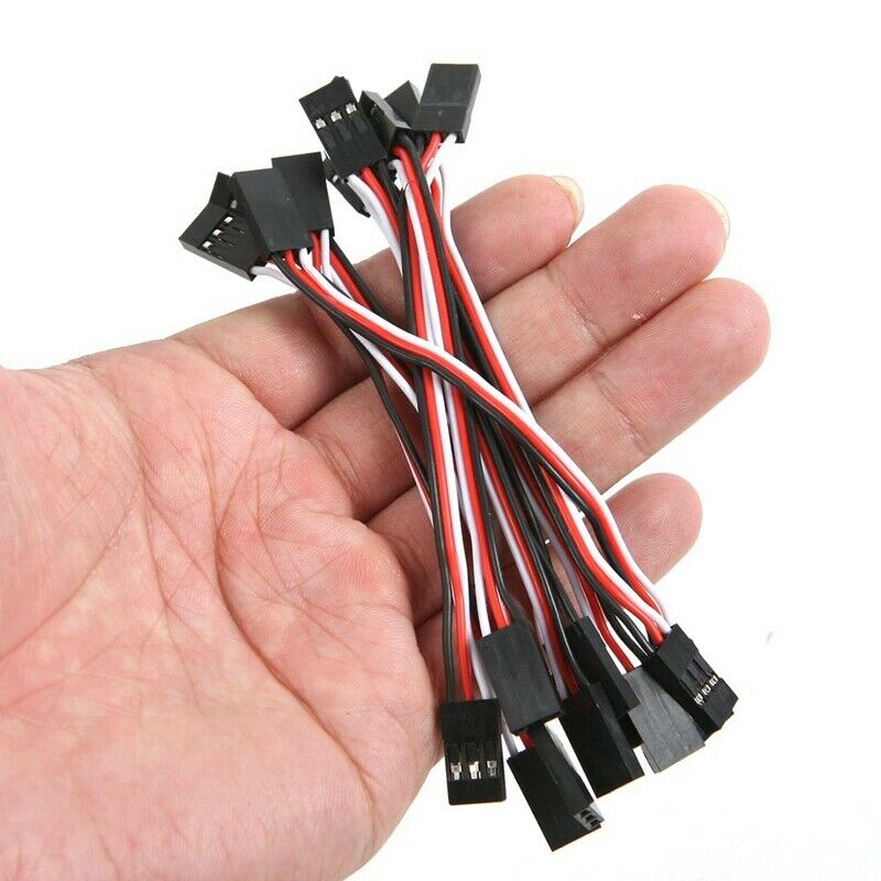 10Pcs 10cm Servo Extension Lead Wire Cable MALE TO MALE K6F6